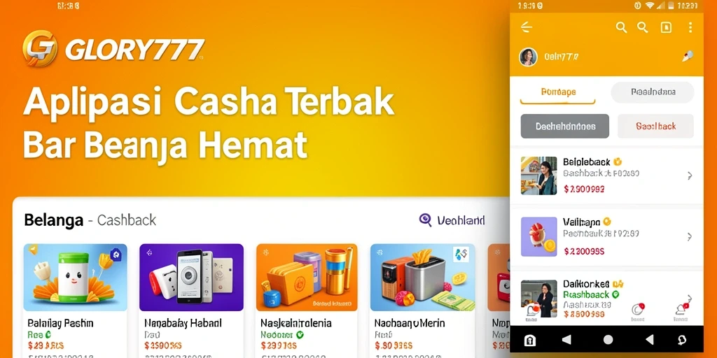 Tampilan antarmuka GLORY777 dengan fitur cashback yang menarik.