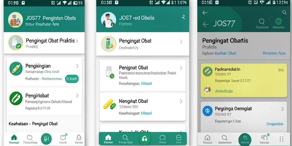 Antarmuka JOS77 untuk pengingat obat yang intuitif dan menarik.