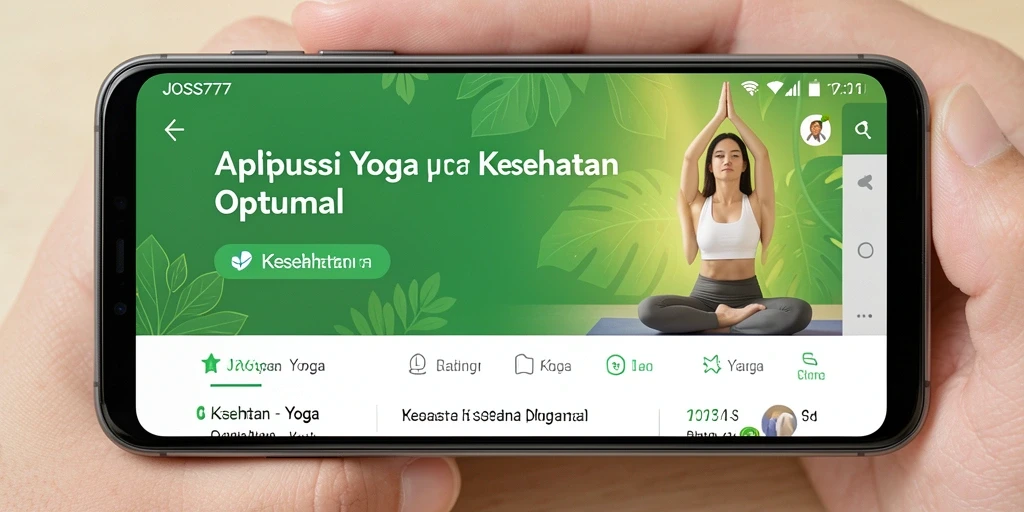 Antarmuka JOSS777 menampilkan berbagai pose yoga yang mudah diikuti.