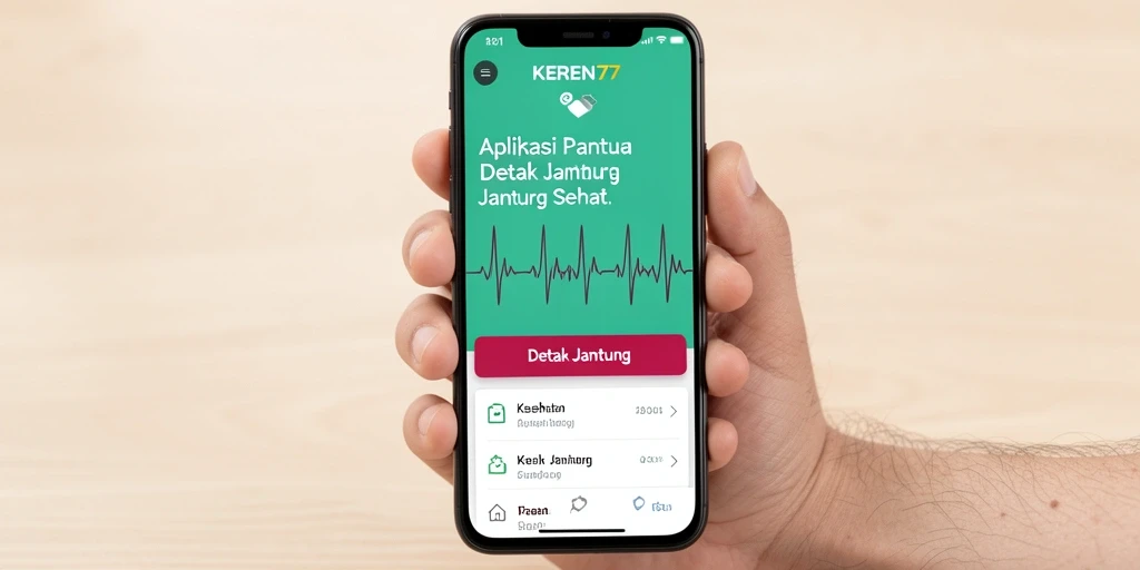 Antarmuka KEREN77 dengan fitur detak jantung yang jelas.