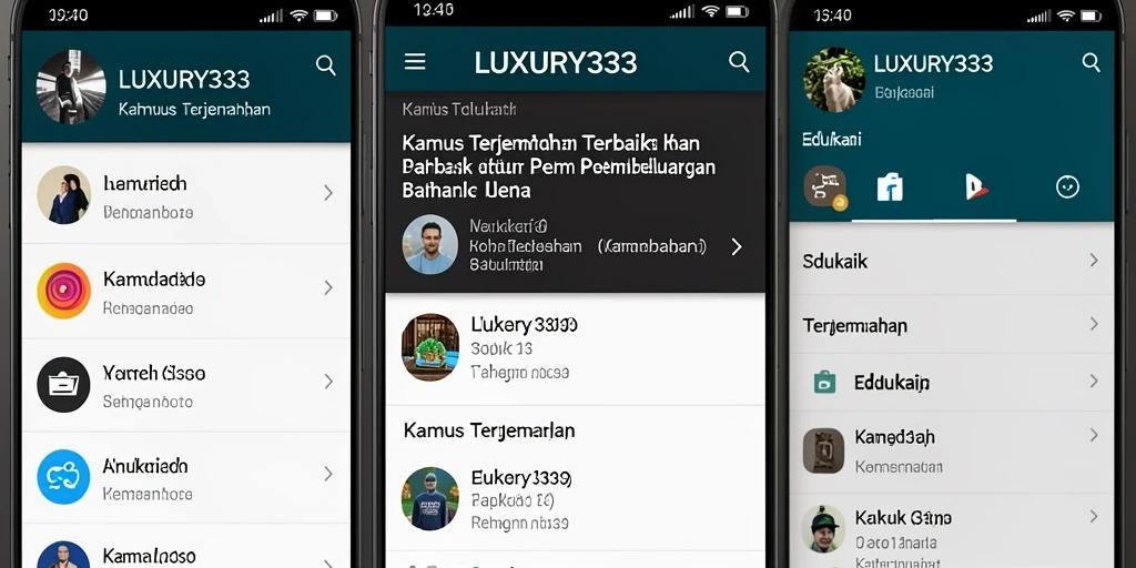 Tampilan antarmuka pengguna LUXURY333 yang intuitif dan menarik.