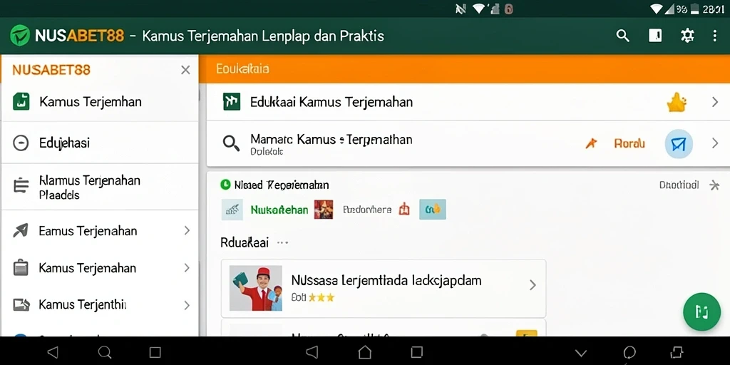 Antarmuka aplikasi NUSABET88 yang responsif dan mudah digunakan.