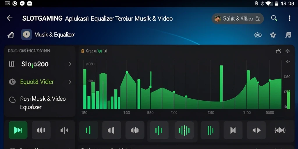 Antarmuka SLOTGAMING dengan berbagai opsi Equalizer yang menarik.